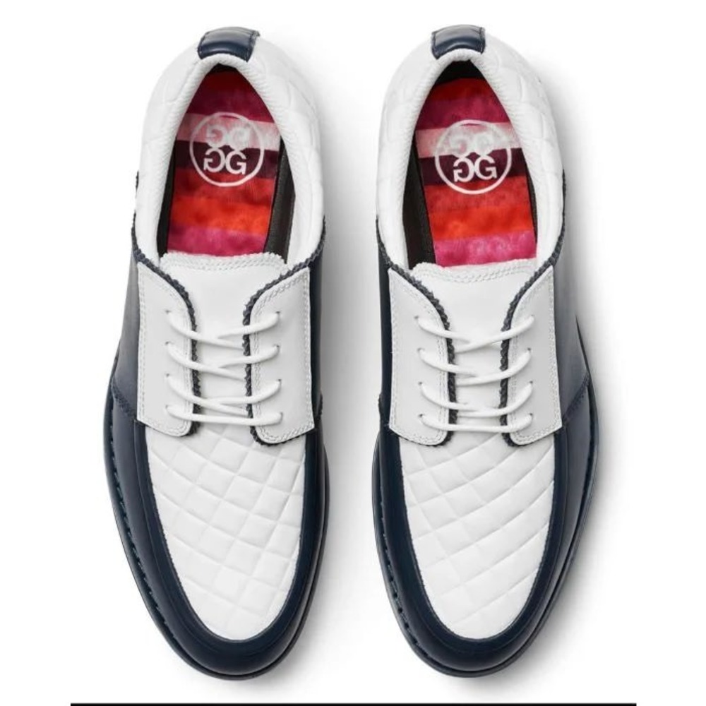 G/FORE Gallivanter Womens Golf Shoes Twilight White Quilted Leather 7.5